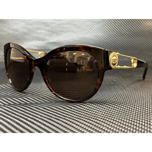 New! Versace Havana Round Sunglasses! Versace 4414 108/3 Sunglasses - US main image 4